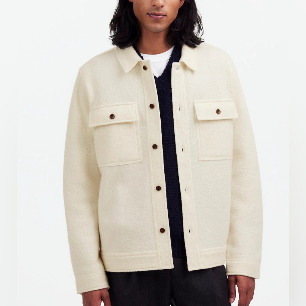 NWT Madewell Men’s Boiled Wool Shirt Jacket